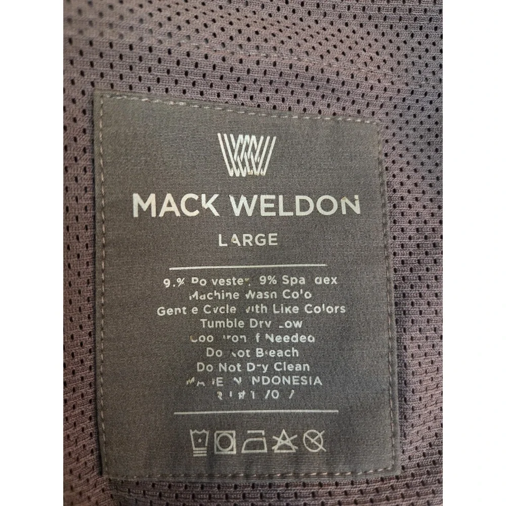 Mack Weldon Pants‎ Mens L Black Jogger Performance Stretch Elastic Waist Logo